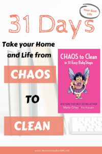 Babystep your way out of the chaos and into your new peaceful home! flylady 31 days babysteps/printables