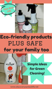 Simple ideas for green cleaning. Eco-friendly products that are safe for your family too