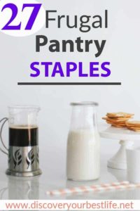 Just a few of my favorite pantry staples that I like to have on hand to help make dinner time a breeze. Foods and tools to have in a basic kitchen to make meal prep simple and budget friendly.